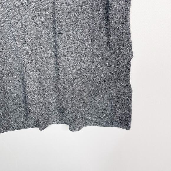 Athleta Medium M Heather Gray Faux Wrap V Neck Sleeveless Tank Top Pleat Back - Picture 4 of 8